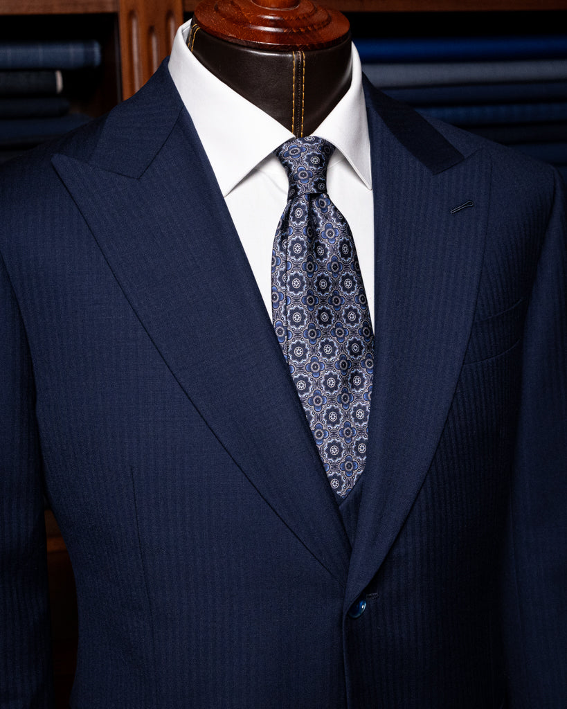 Bernini Medium Blue Suit with Vest