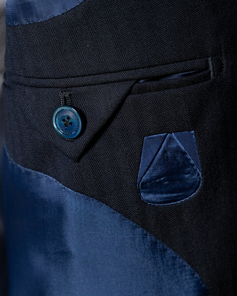 Abito Bernini Spinato Blu Reale