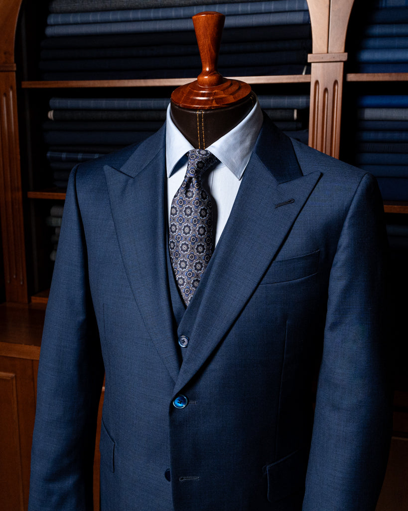 Bernini Navy Blue Suit with Vest