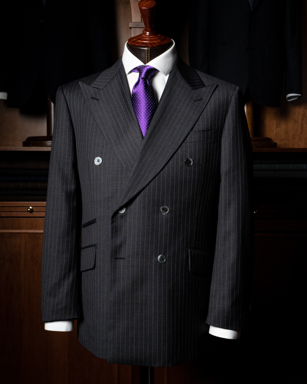 Abito Canova Gessato Grigio con Gilet