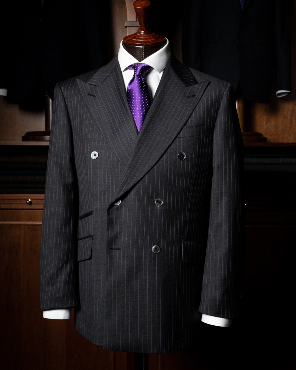 Grit Suit 3 Pieces Gray Pinstripe