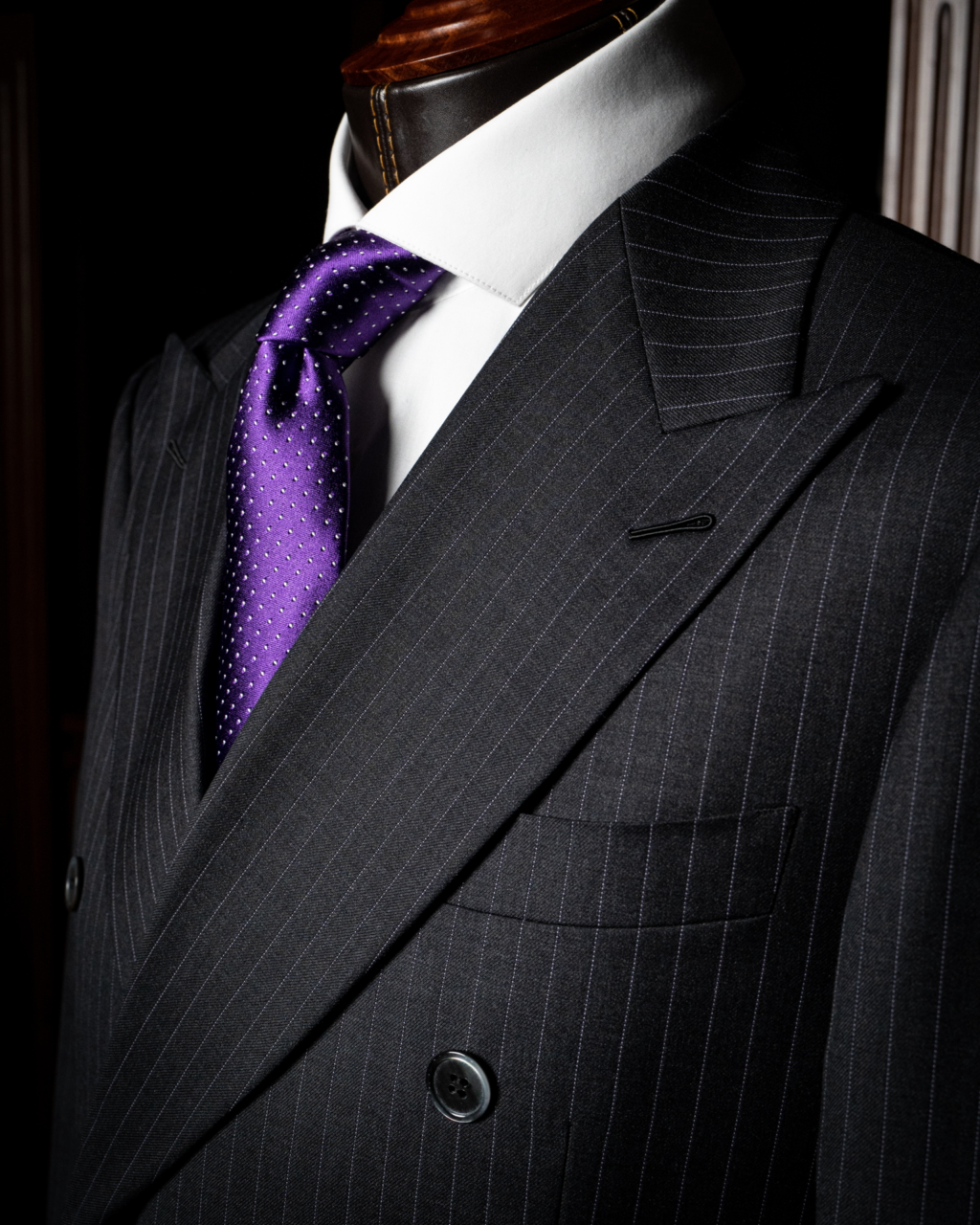 Abito Canova Gessato Grigio con Gilet