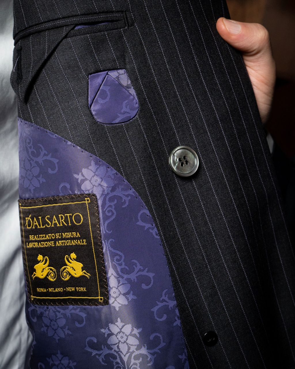 Abito Canova Gessato Grigio con Gilet