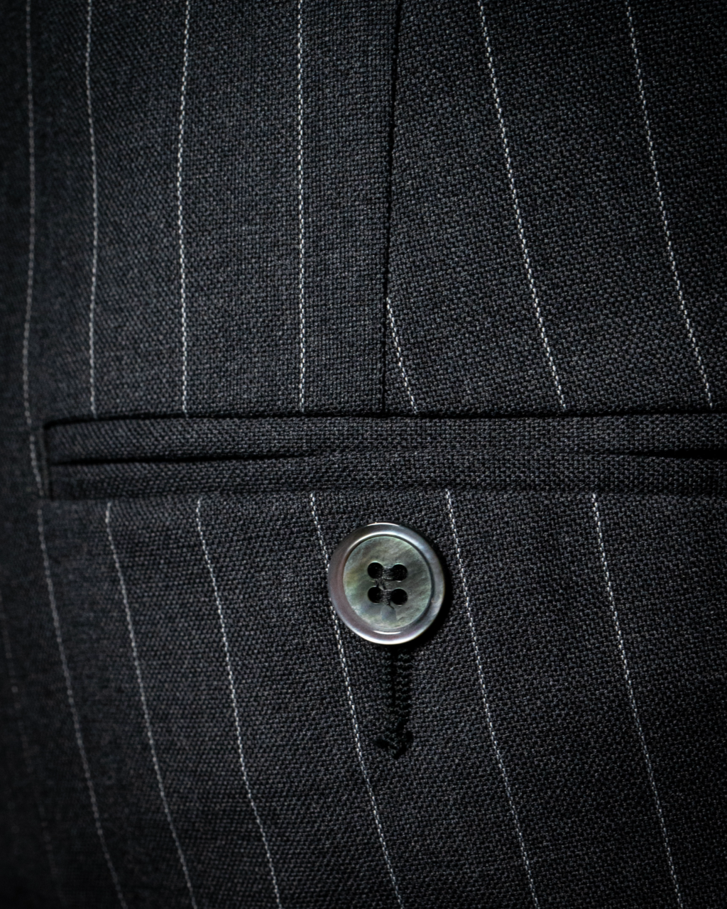 Abito Canova Gessato Grigio con Gilet