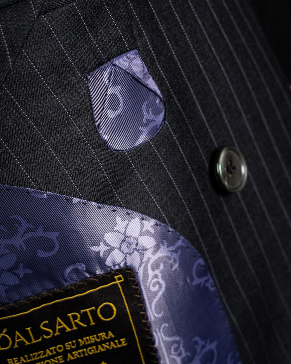 Abito Canova Gessato Grigio con Gilet
