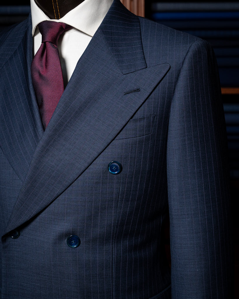 Canova Navy Blue Pinstripe Suit