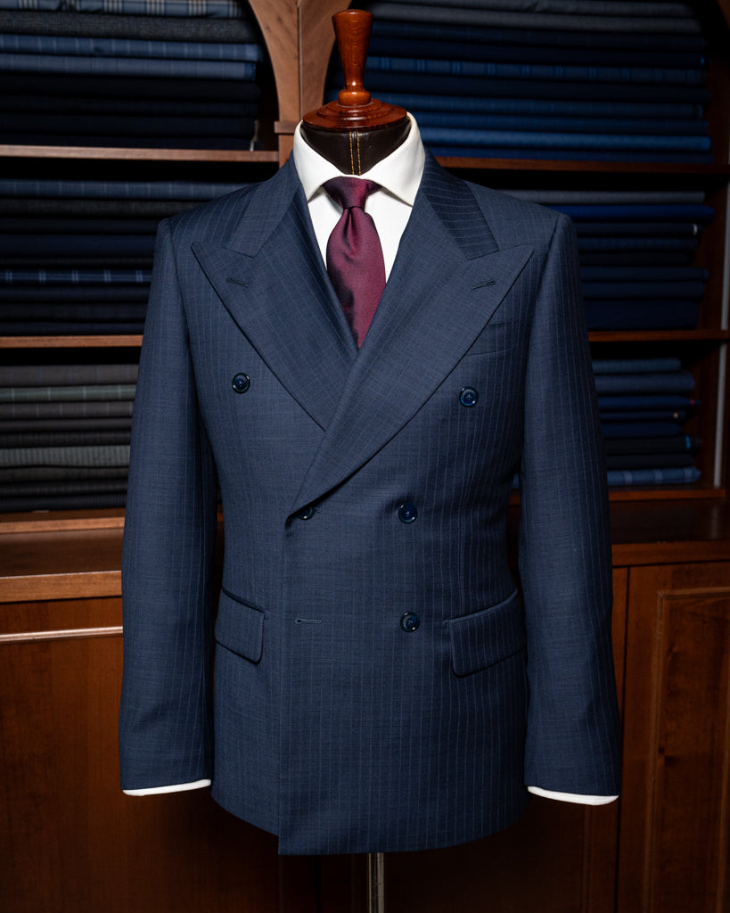 Canova Navy Blue Pinstripe Suit
