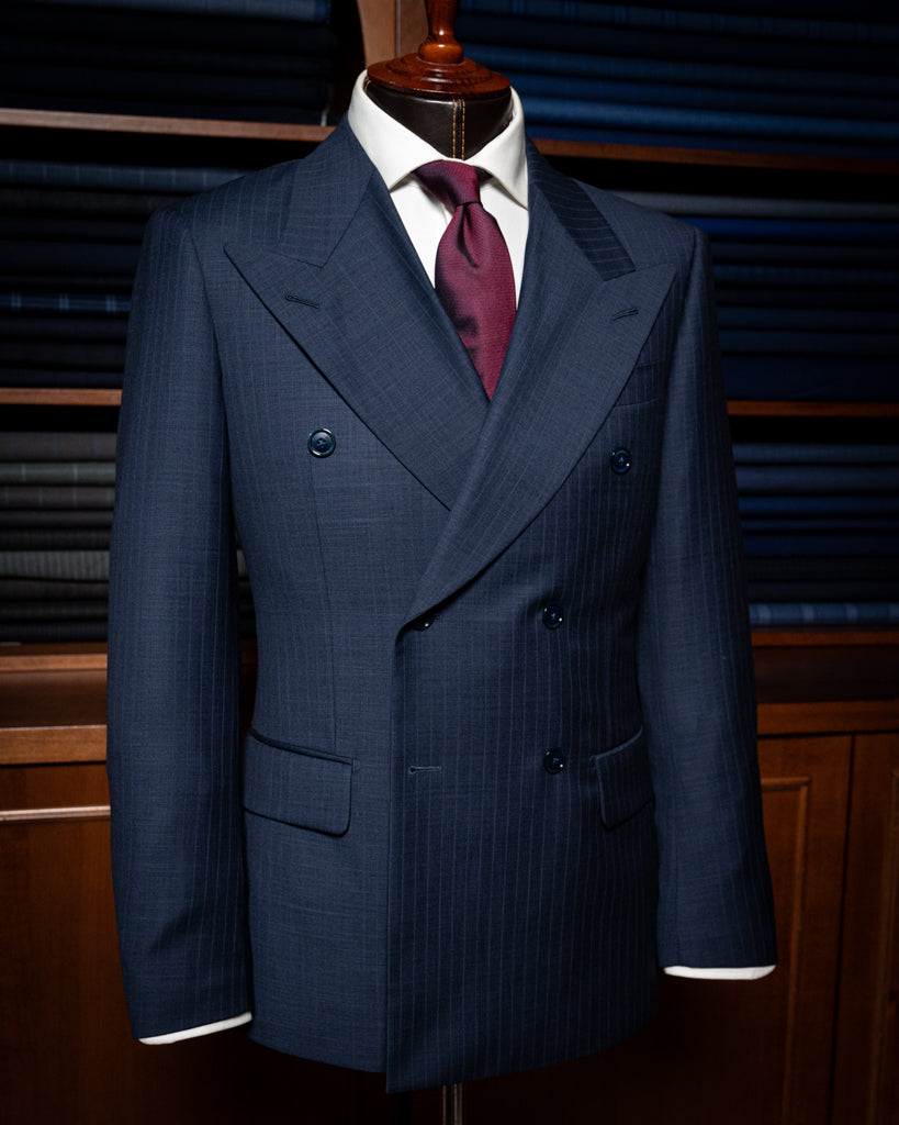 Canova Navy Blue Pinstripe Suit