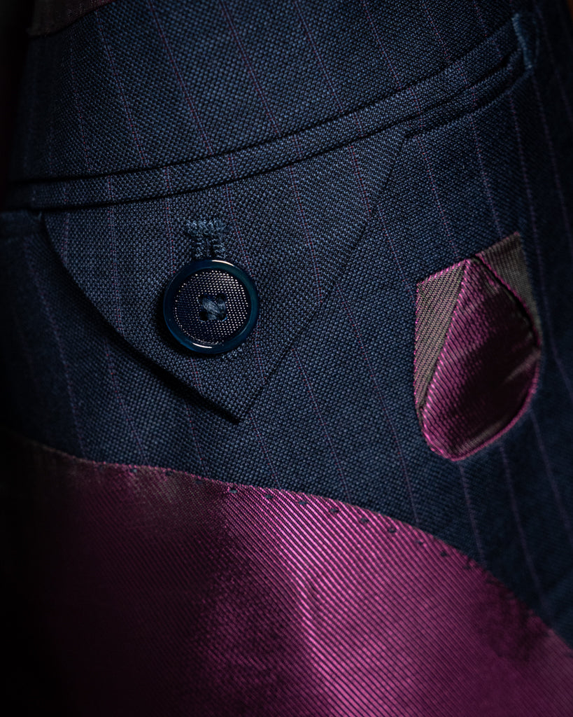 Canova Navy Blue Pinstripe Suit