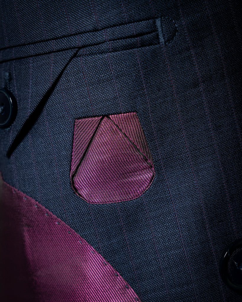 Canova Navy Blue Pinstripe Suit