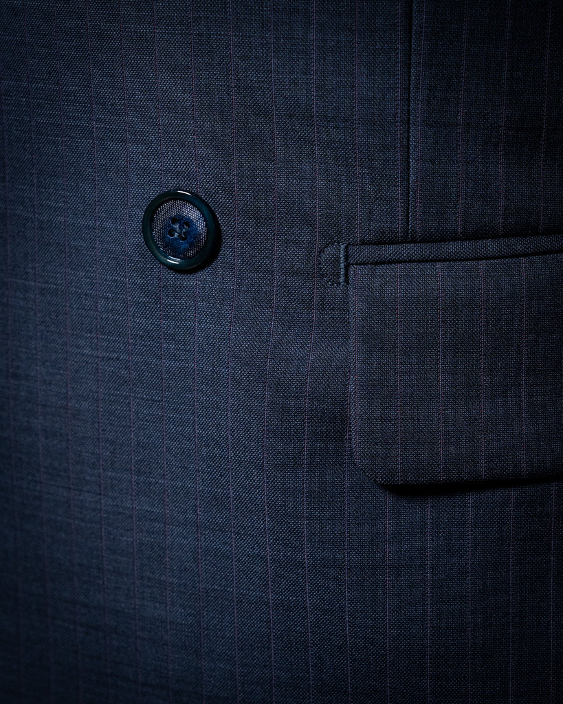 Canova Navy Blue Pinstripe Suit