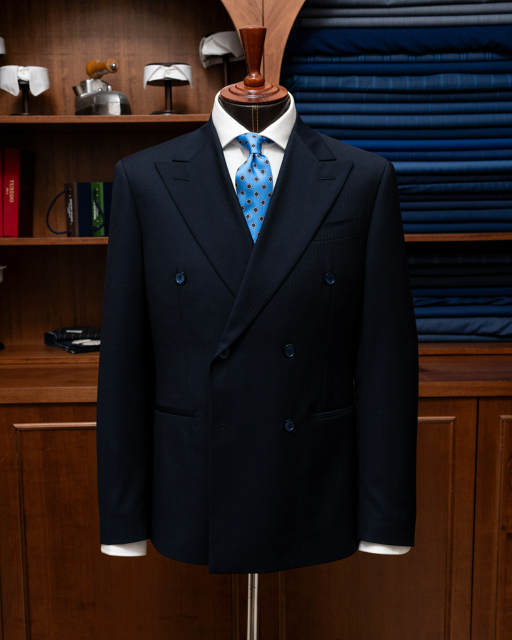 Herringbone Blue Grinta Suit 