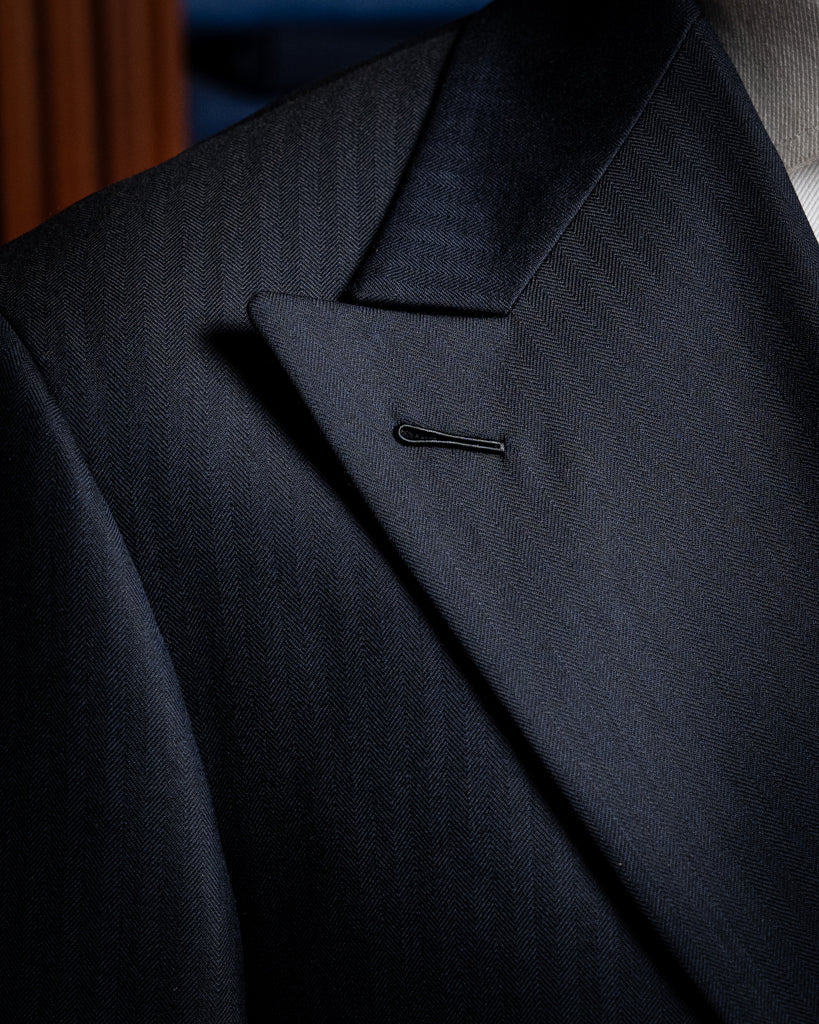 Canova Blue Herringbone Suit