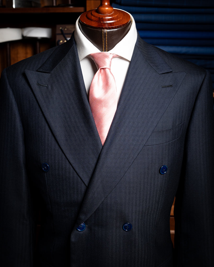 Canova Blue Herringbone Suit