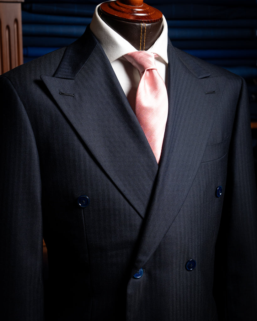 Canova Blue Herringbone Suit