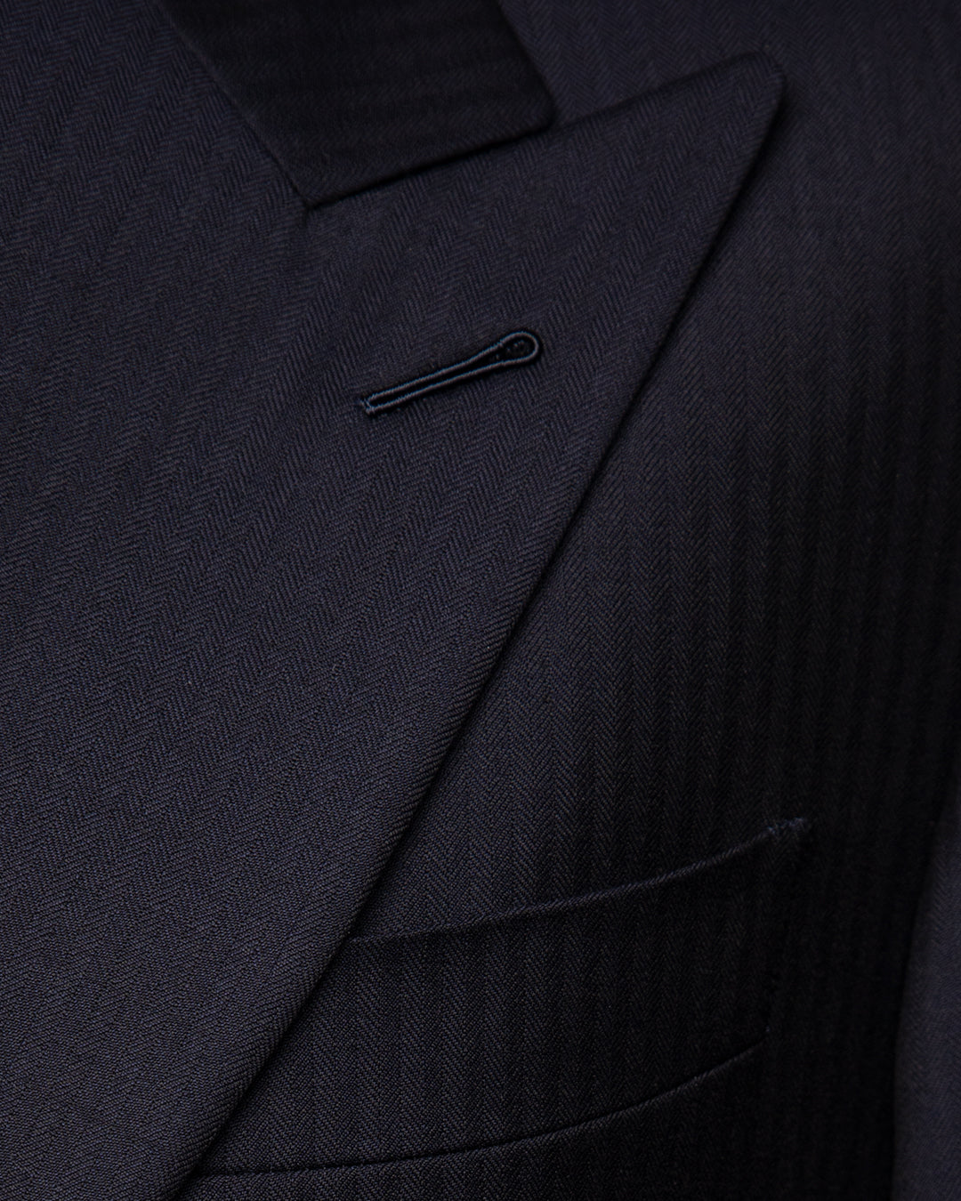 Abito Canova Doppiopetto Blu Scuro Spinato