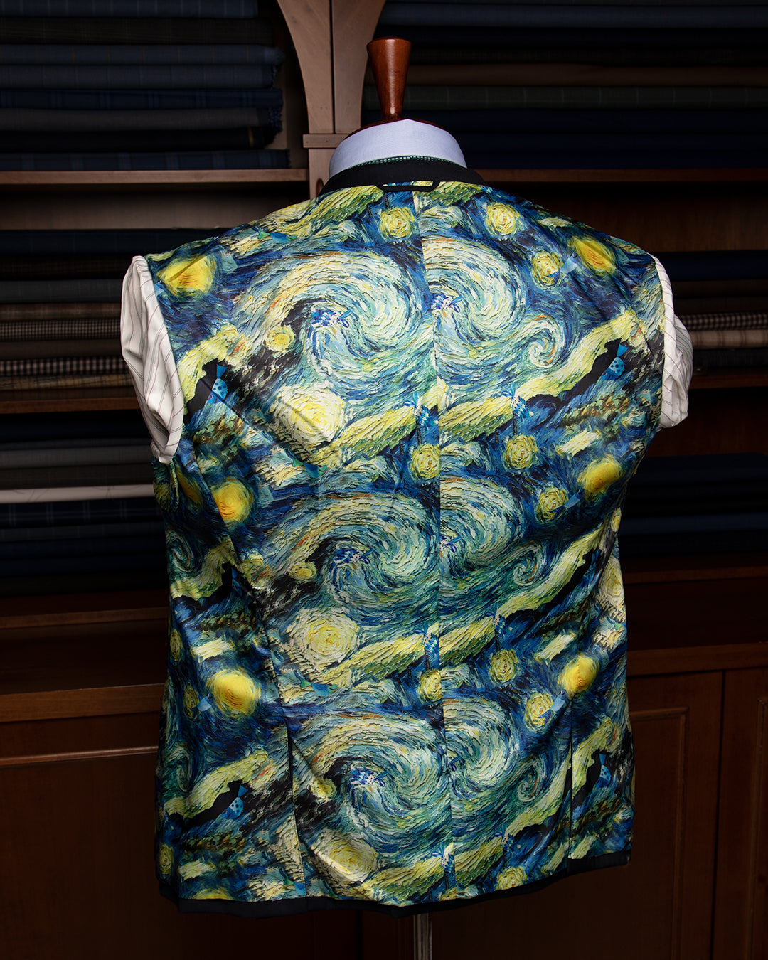 Abito Canova Doppiopetto Blu Scuro Spinato