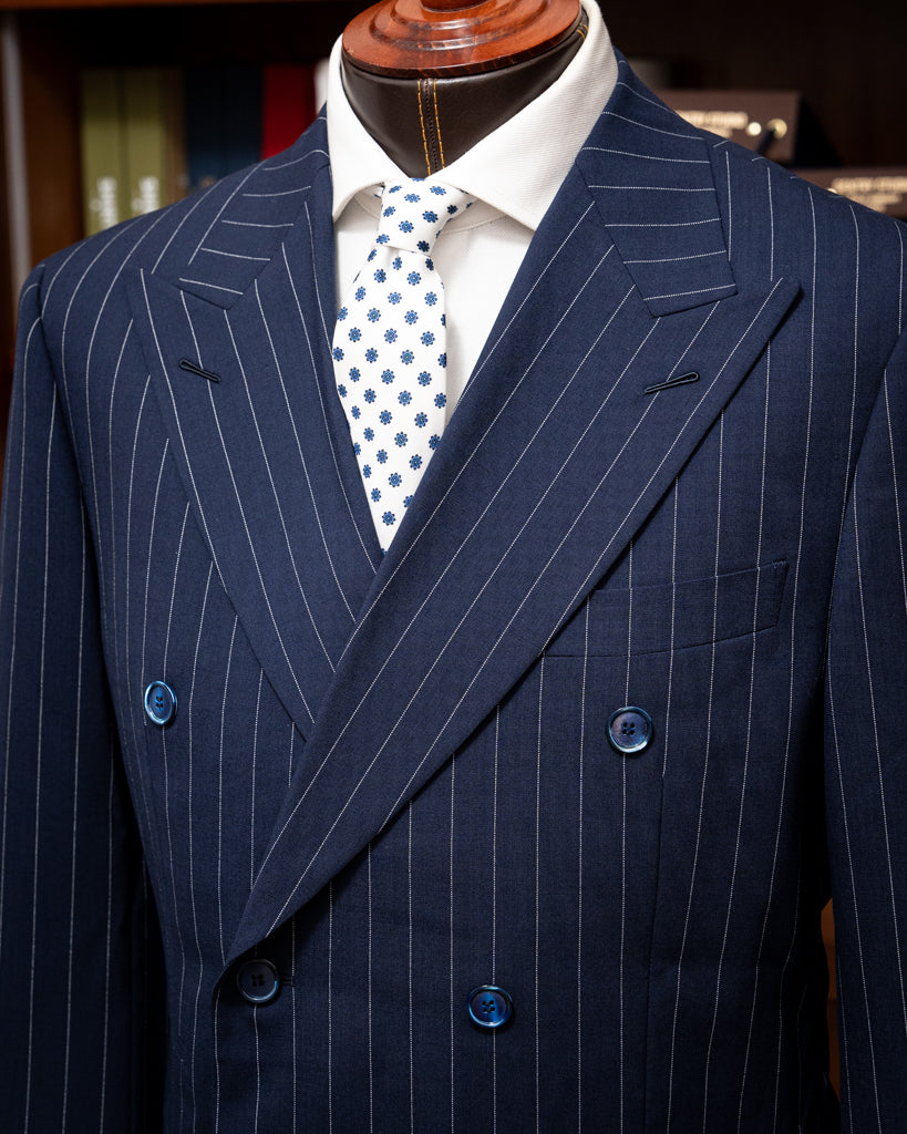 Canova Navy Blue Pinstripe Suit