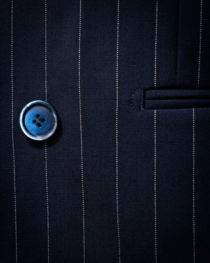 Canova Navy Blue Pinstripe Suit