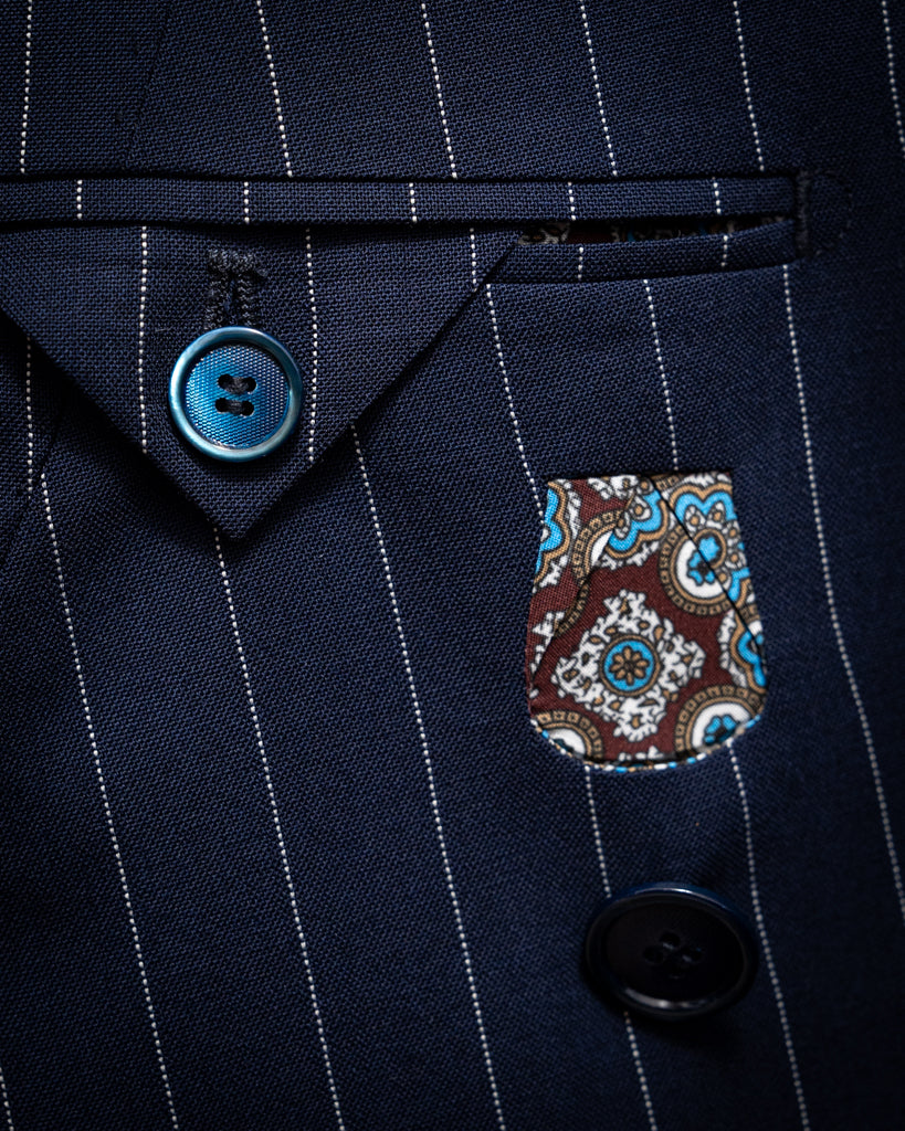 Canova Navy Blue Pinstripe Suit