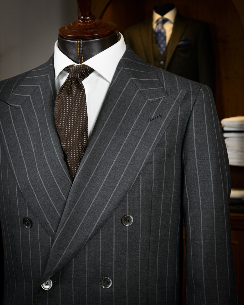 Grinta 3 Piece Gray Pinstripe Suit