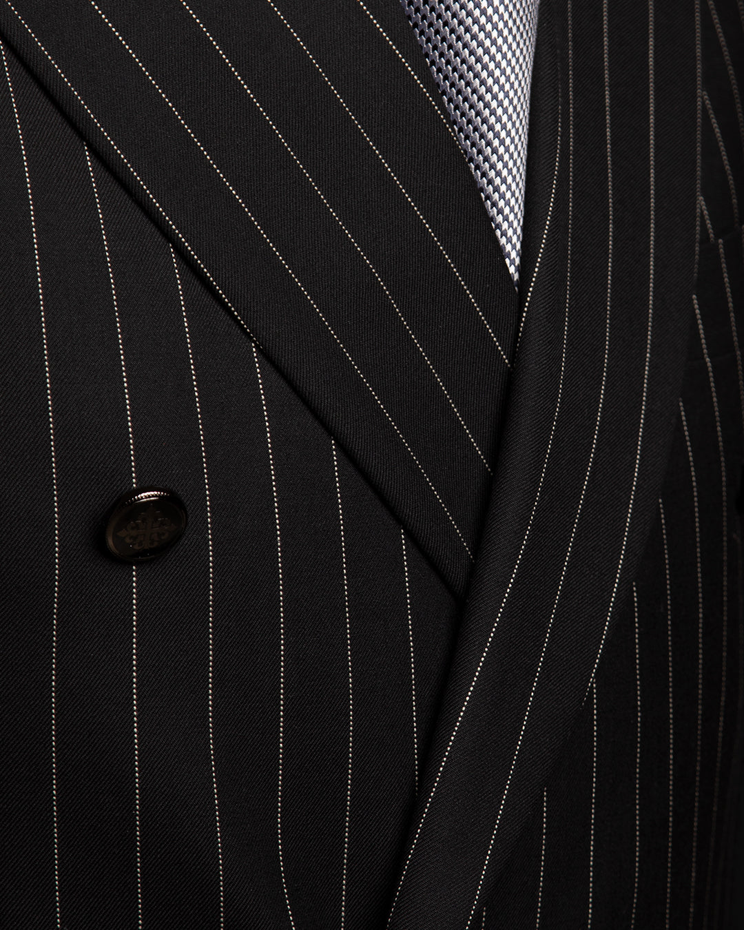 Canova Black Pinstripe Suit