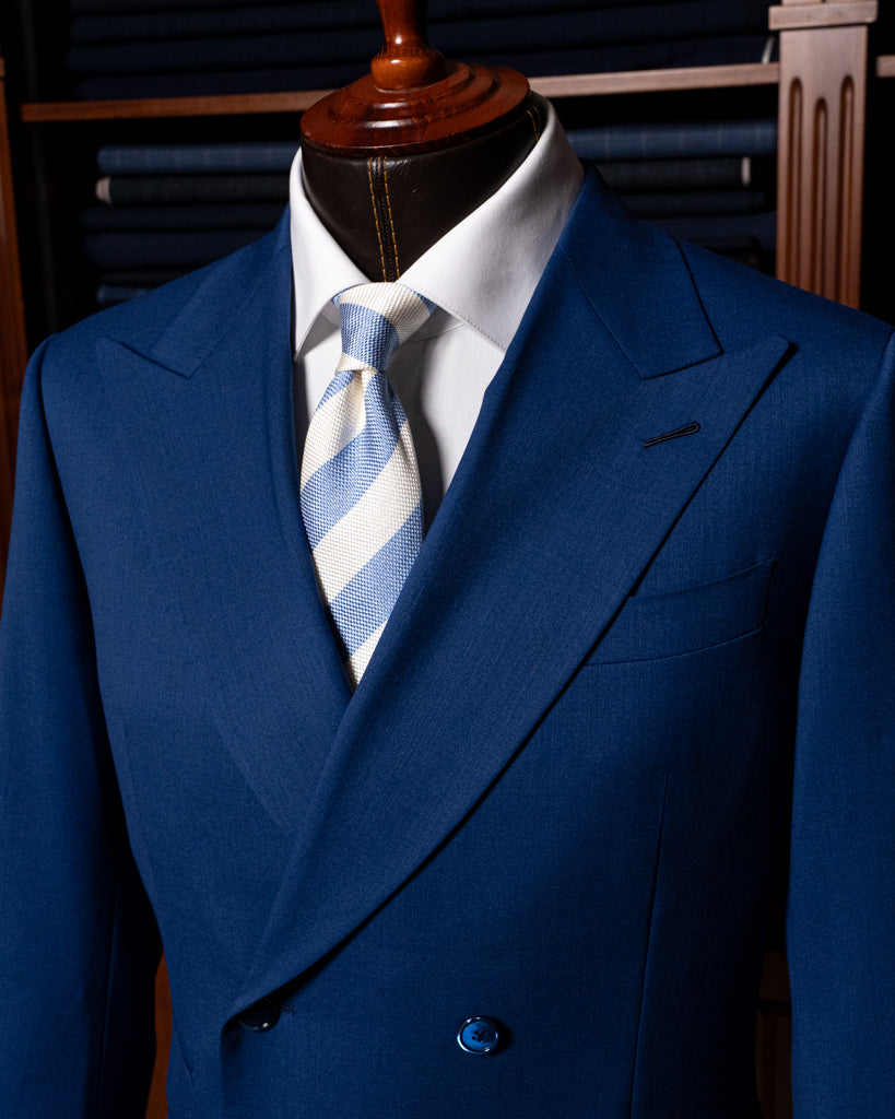 Navy Blue Double-Breasted Suit