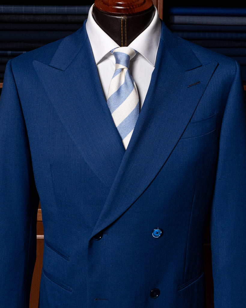 Navy Blue Double-Breasted Suit