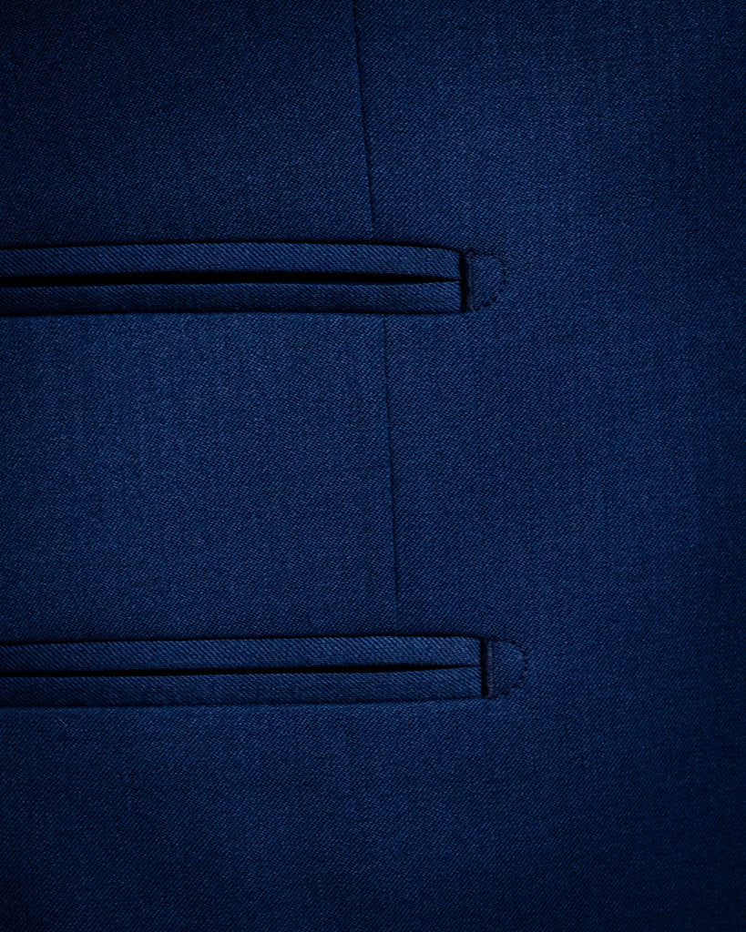 Navy Blue Double-Breasted Suit