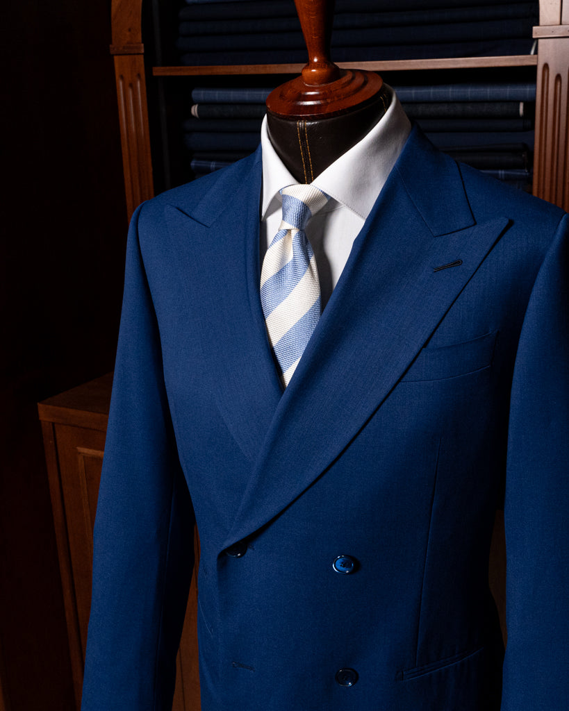 Navy Blue Double-Breasted Suit