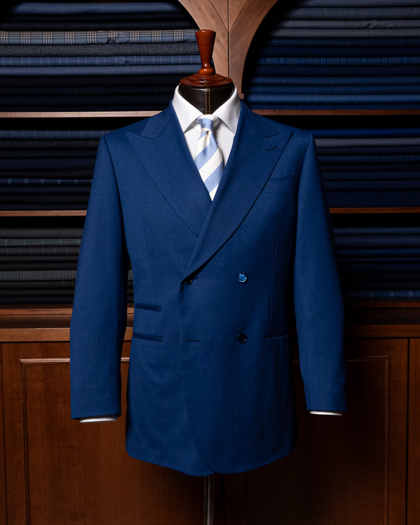 Navy Blue Double-Breasted Suit