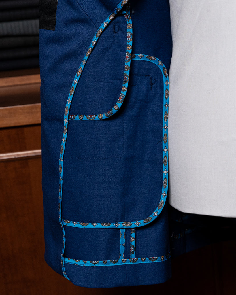 Navy Blue Double-Breasted Suit