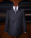 Canova Blue Herringbone Double Breasted Suit
