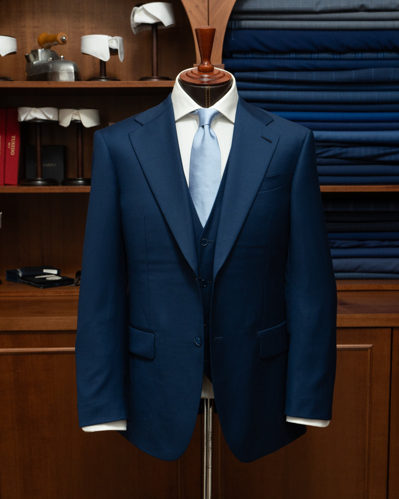 Abito Giotto Blu Acceso con Gilet