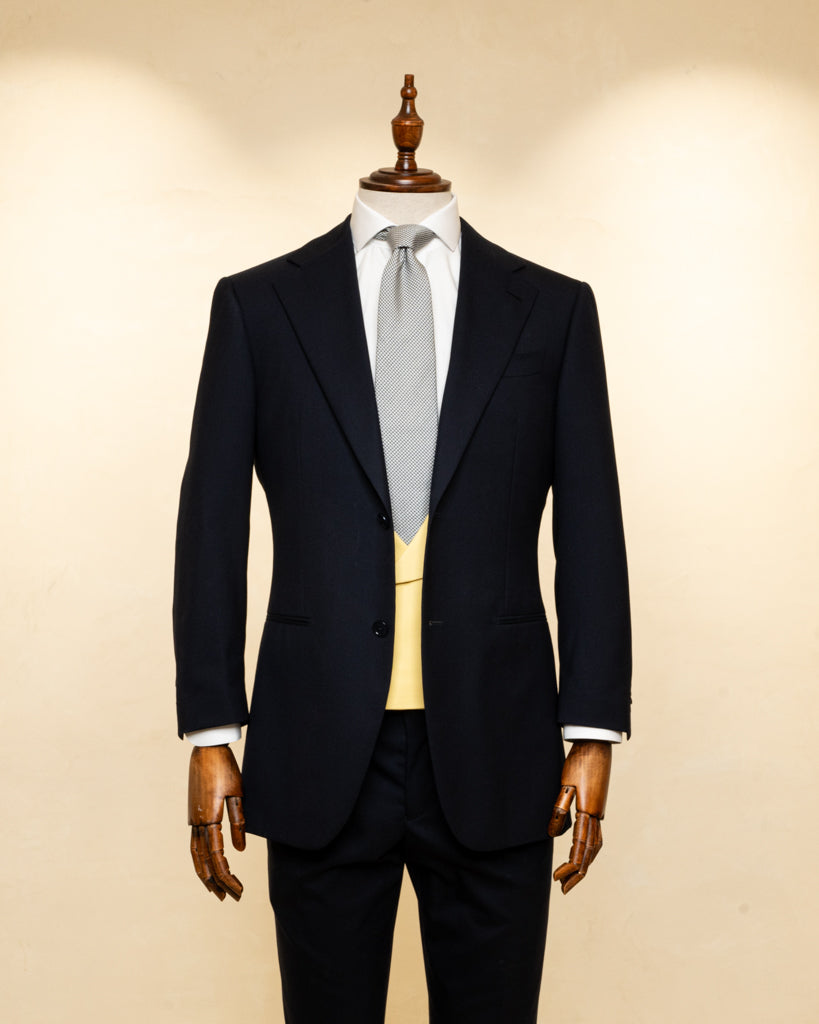 Abito Giotto Cerimonia Blu con Gilet Giallo