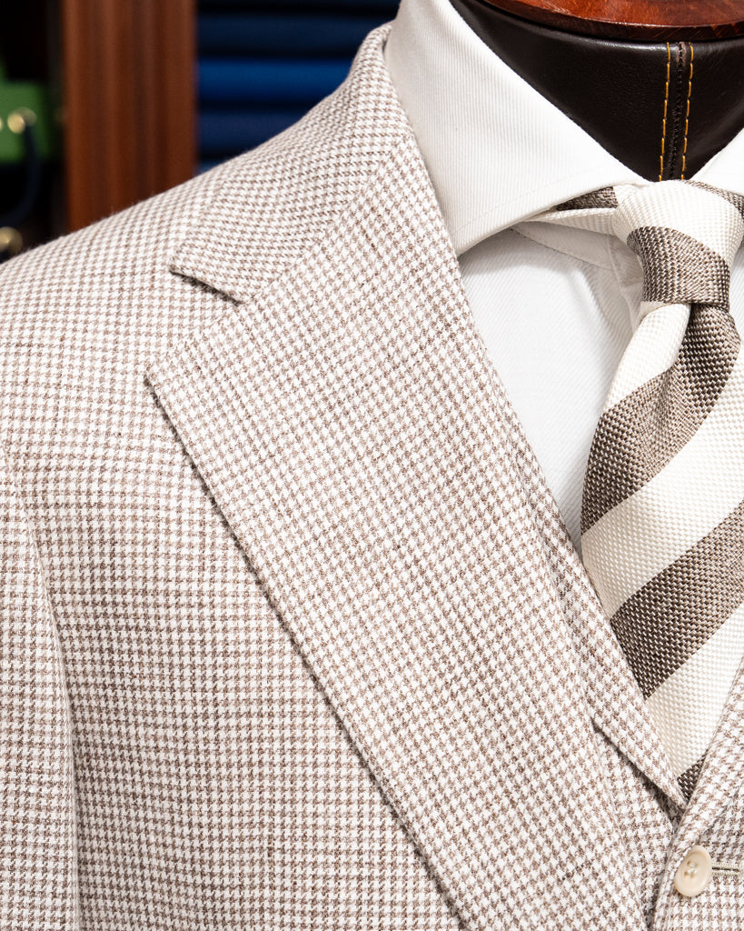 Giotto 3 Piece Suit with Micro Brown Checks