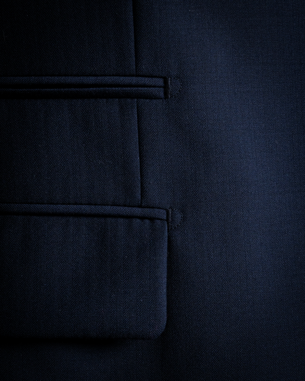 Giotto 3 Pieces Blue Herringbone Suit