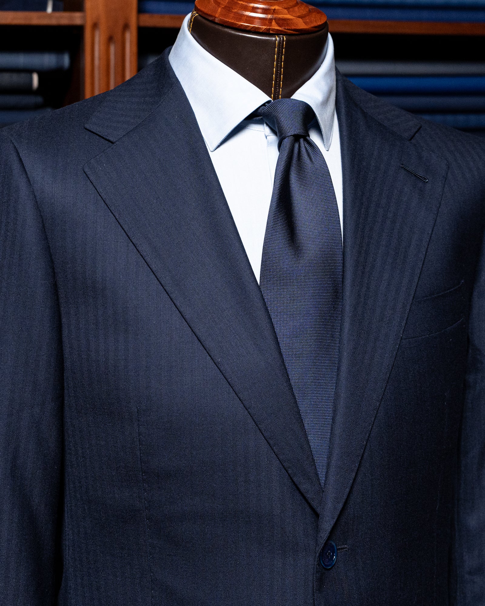 Giotto Herringbone Light Blue Suit