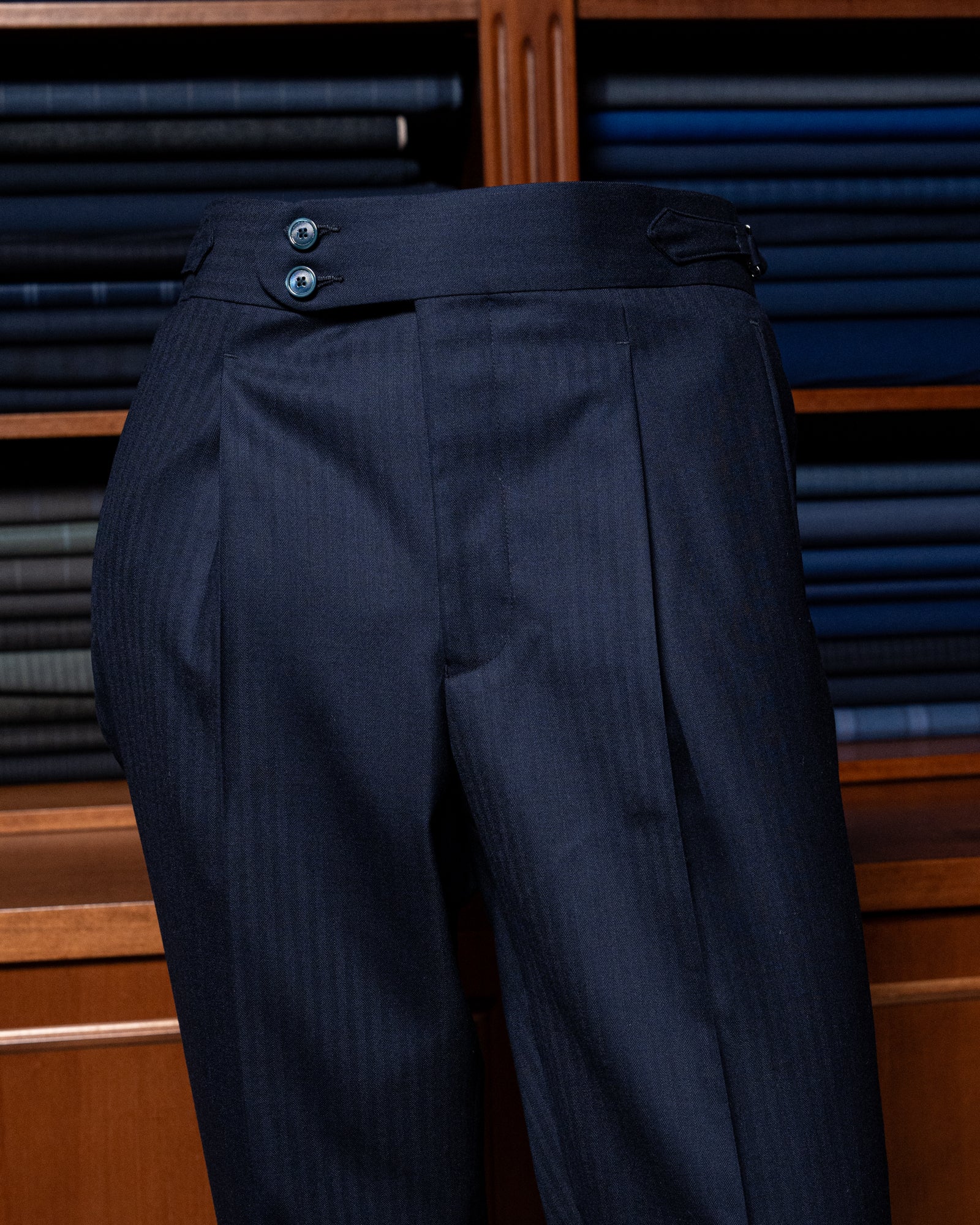 Giotto Herringbone Light Blue Suit