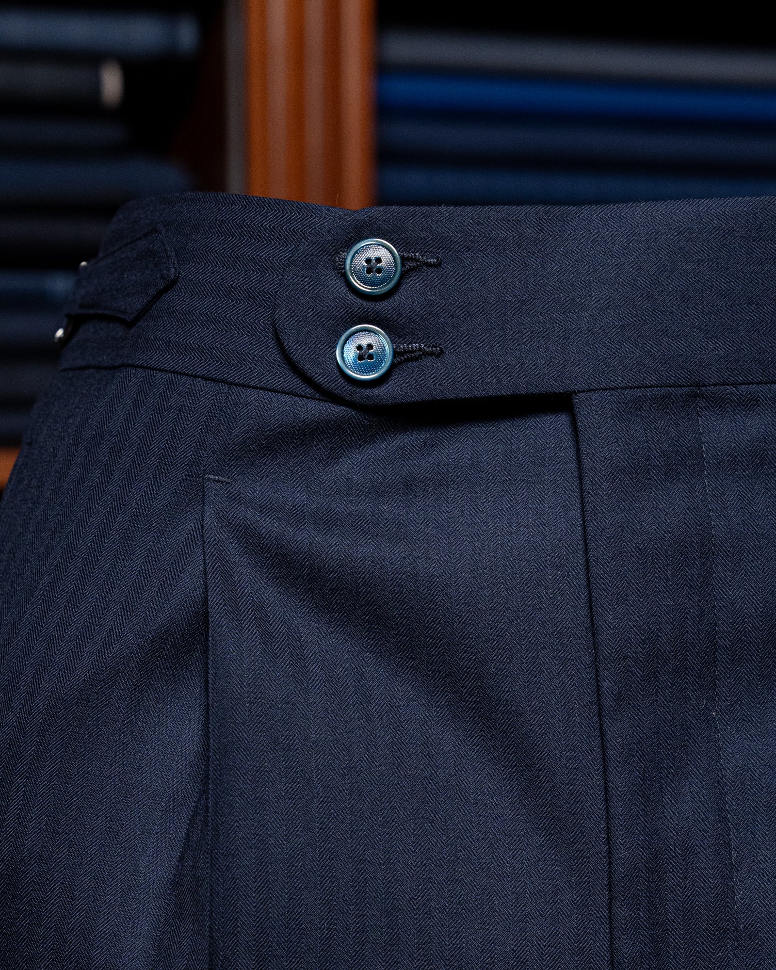 Giotto Herringbone Light Blue Suit