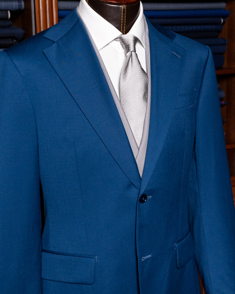 Giotto Blue Avio suit with Vest