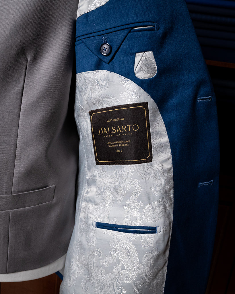 Giotto Blue Avio suit with Vest