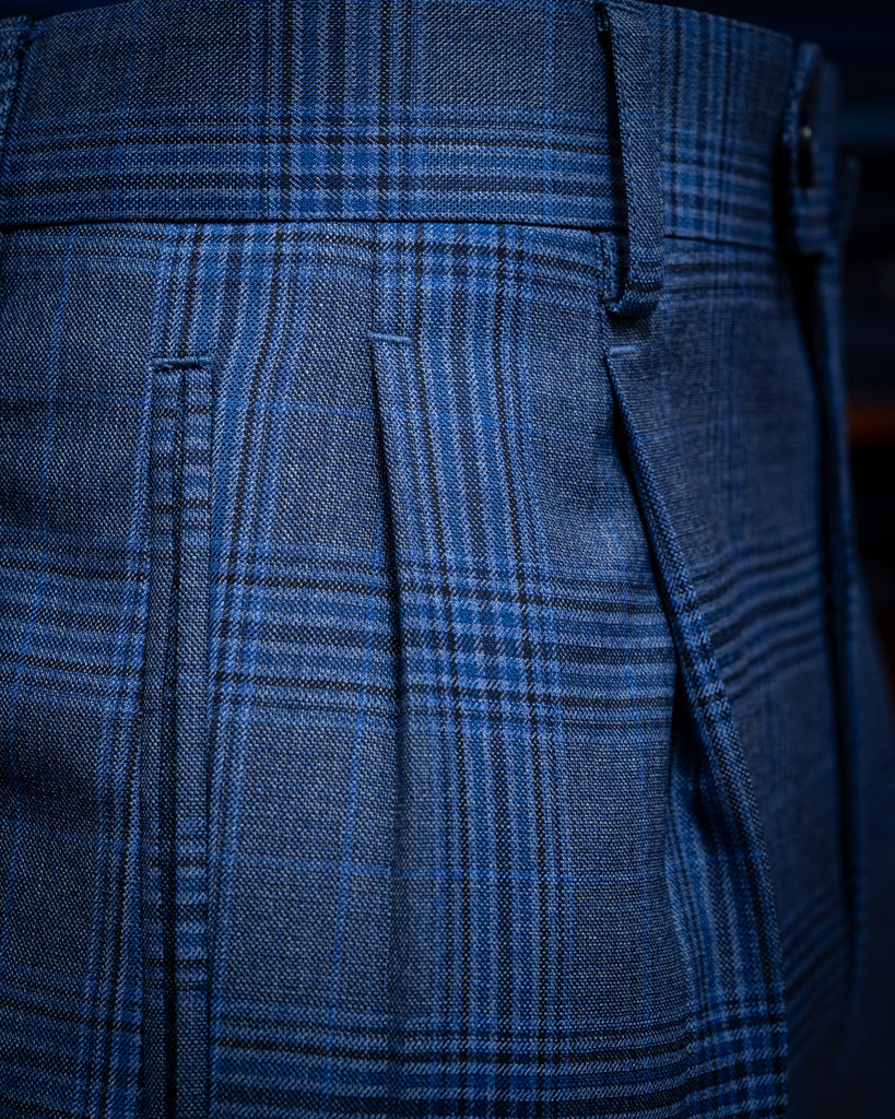 Giotto Light Blue Checked Suit
