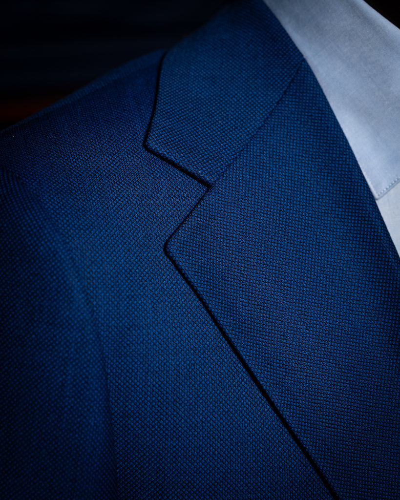 Giotto Bird's Eye Light Blue Suit