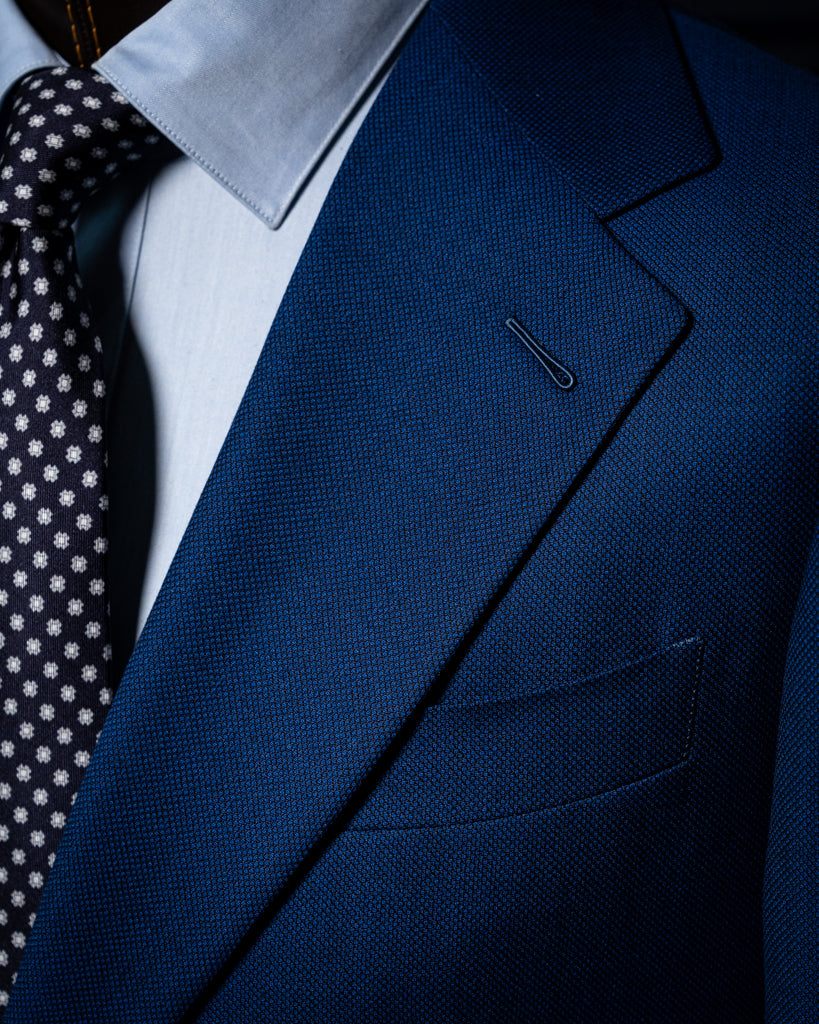 Giotto Bird's Eye Light Blue Suit