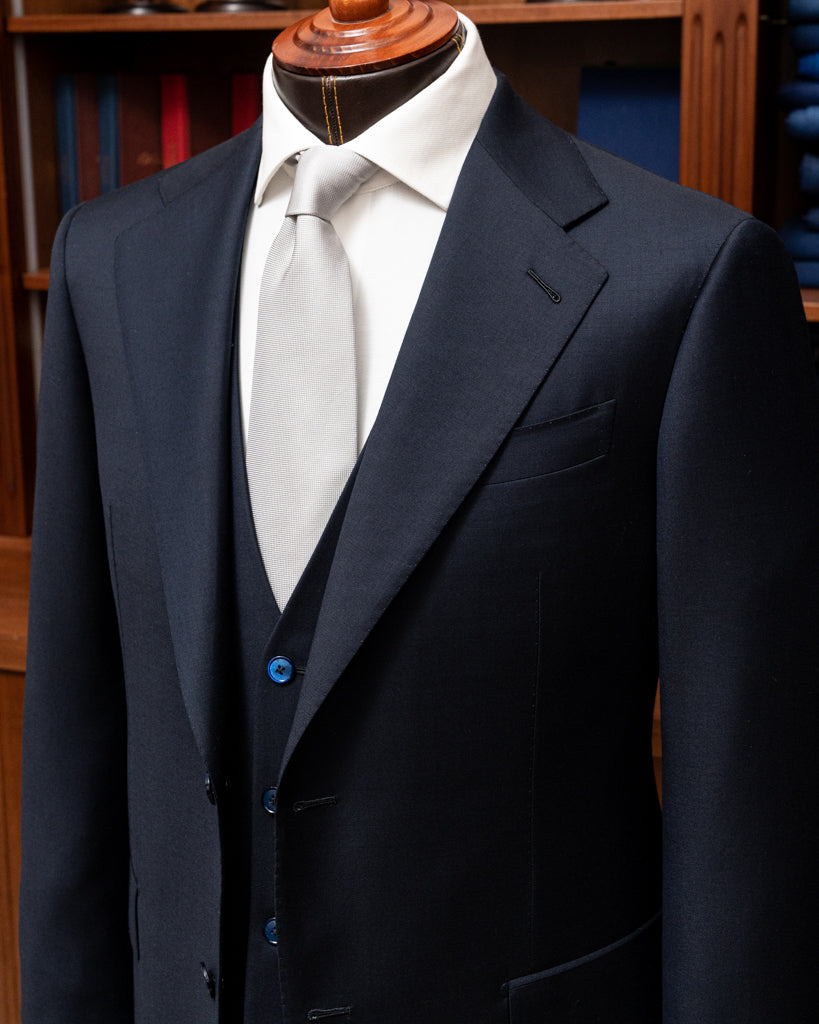 Abito Giotto Blu Navy Super 130s con Gilet