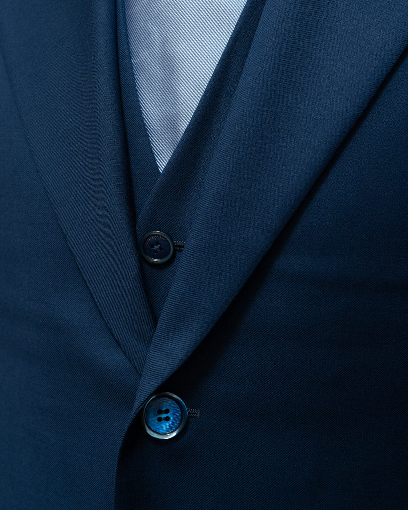 Bright Blue Giotto Suit with Vest