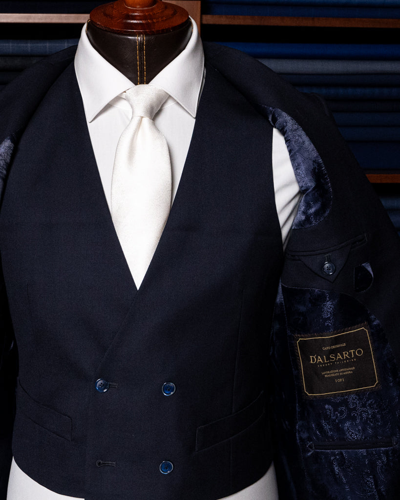 Dark Blue Giotto Suit with Vest