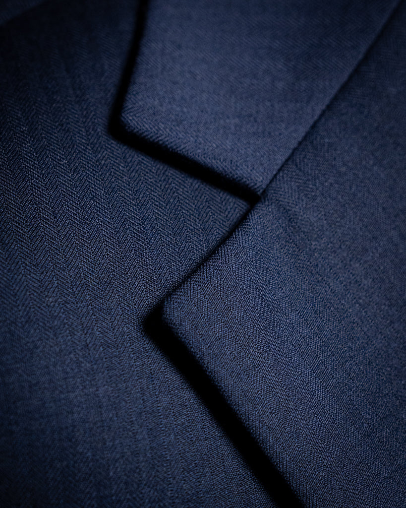 Giotto Herringbone Blue Suit