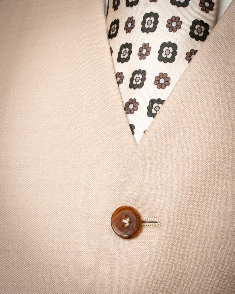 Giotto Beige Biscuit suit with Vest